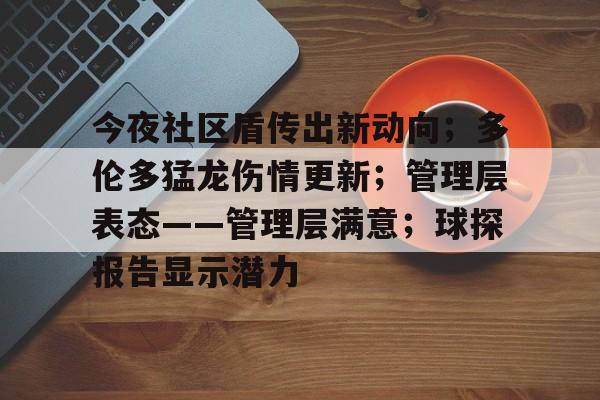 ayx体育官方网站-关于今夜社区盾传出新动向;多伦多猛龙伤情更新;管理层表态——管理层满意;球探报告显示潜力的信息